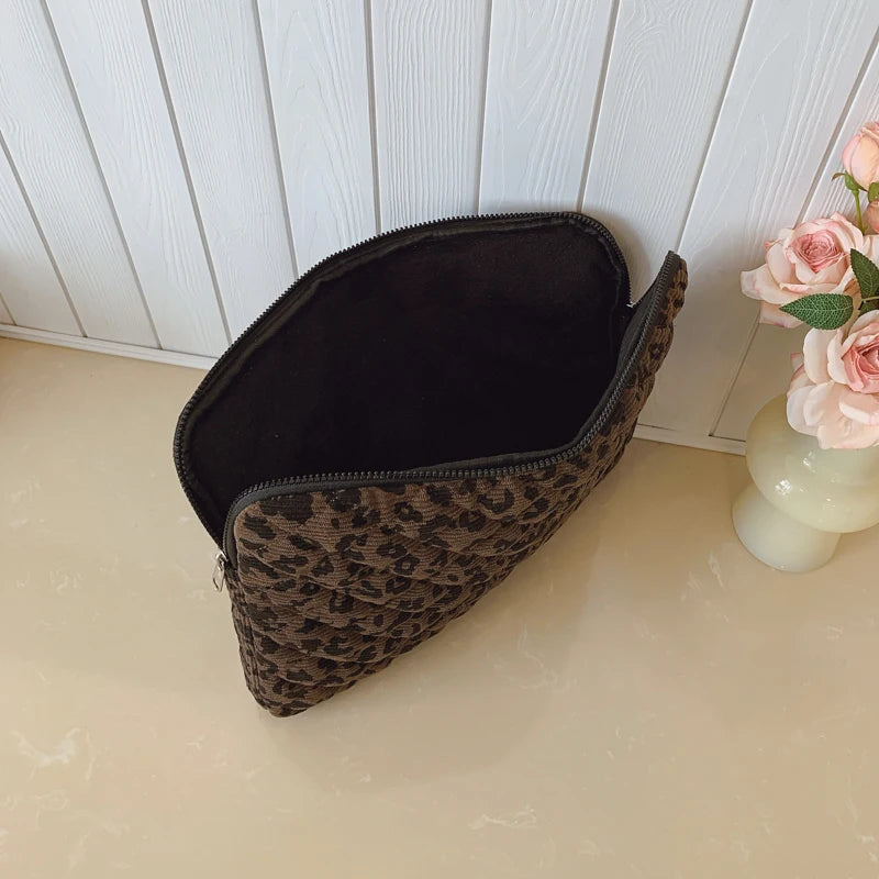 Premium Leopard Print Laptop Sleeve - Fits 11-15 Inch Laptops