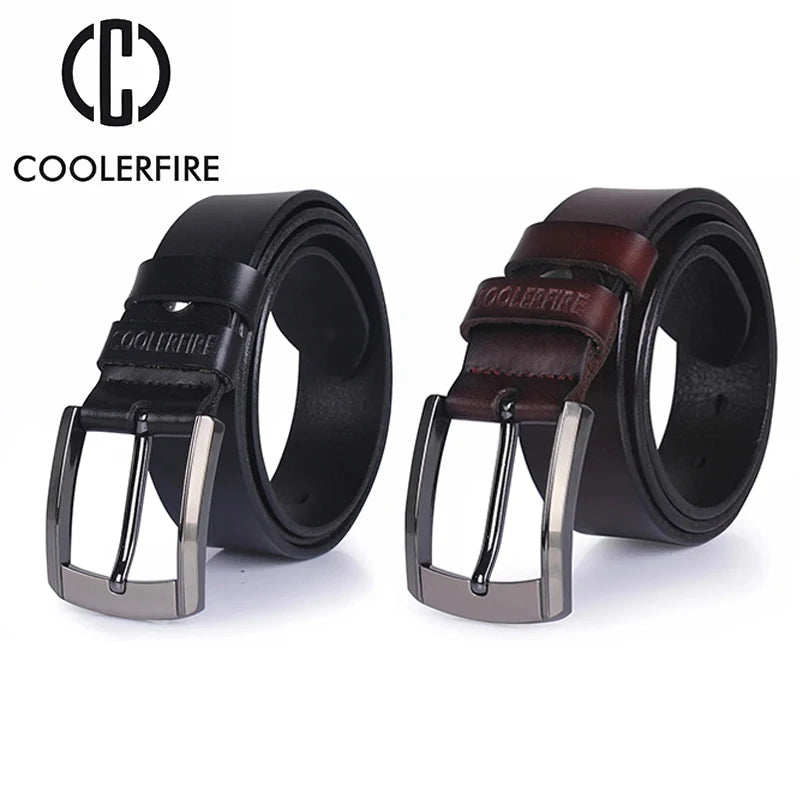 Luxury Genuine Leather Belt - Premium Cowskin Fashion Strap