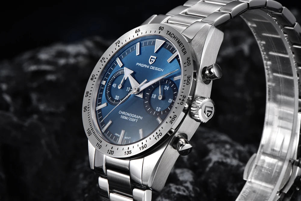Luxury Men's Quartz Watch - Chronograph Sapphire
