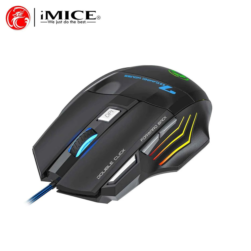 4 Keys USB Wired Gaming Mouse Generation Ergonomic Gaming Mouse 2400DPI Mouse RGB backlit High-Precision Optical Sensor Mouse