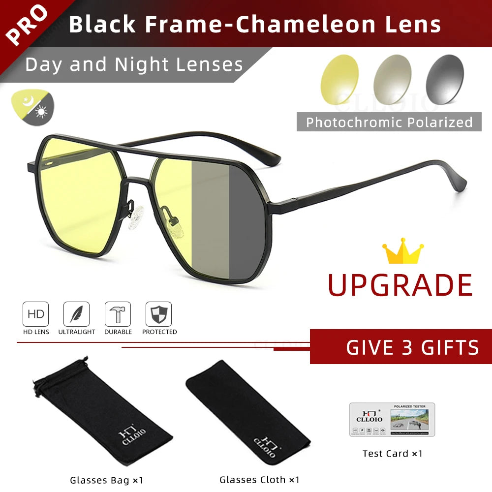 Premium Aluminum Photochromic Sunglasses - Polarized Anti-Glare