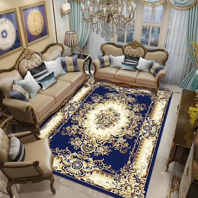 Plush Flannel Luxury Living Room Rug - European Home Decor