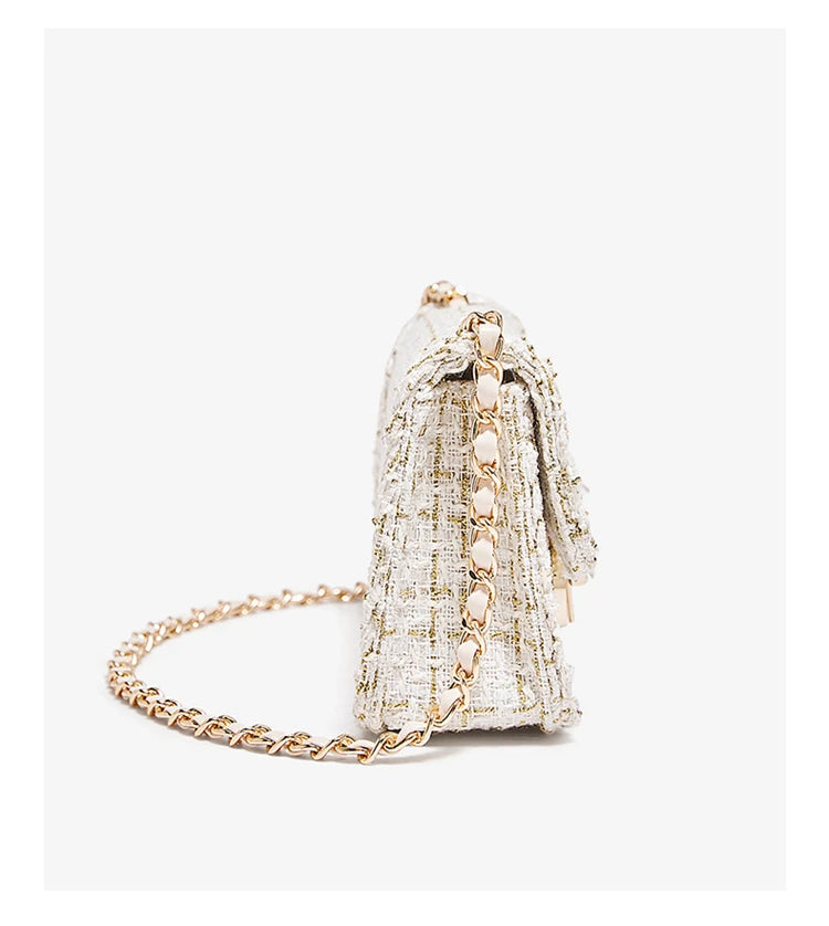 Elegant Chain Shoulder Bag - Sequined Embellishments