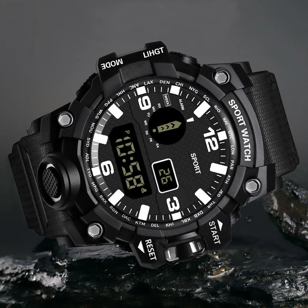 Premium Men's Sports Watch - Waterproof Digital Fitness Tracker