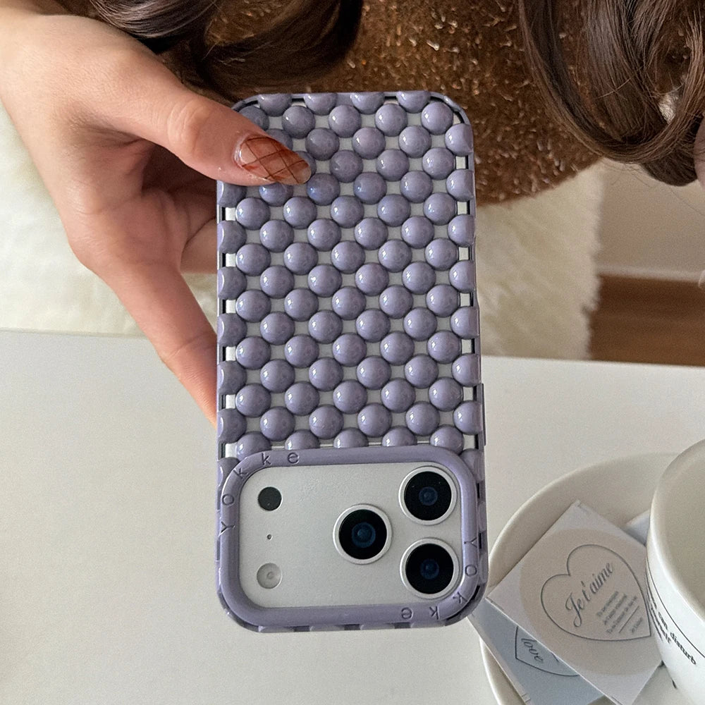 Elegant iPhone Pearl Case - Shockproof Silicone