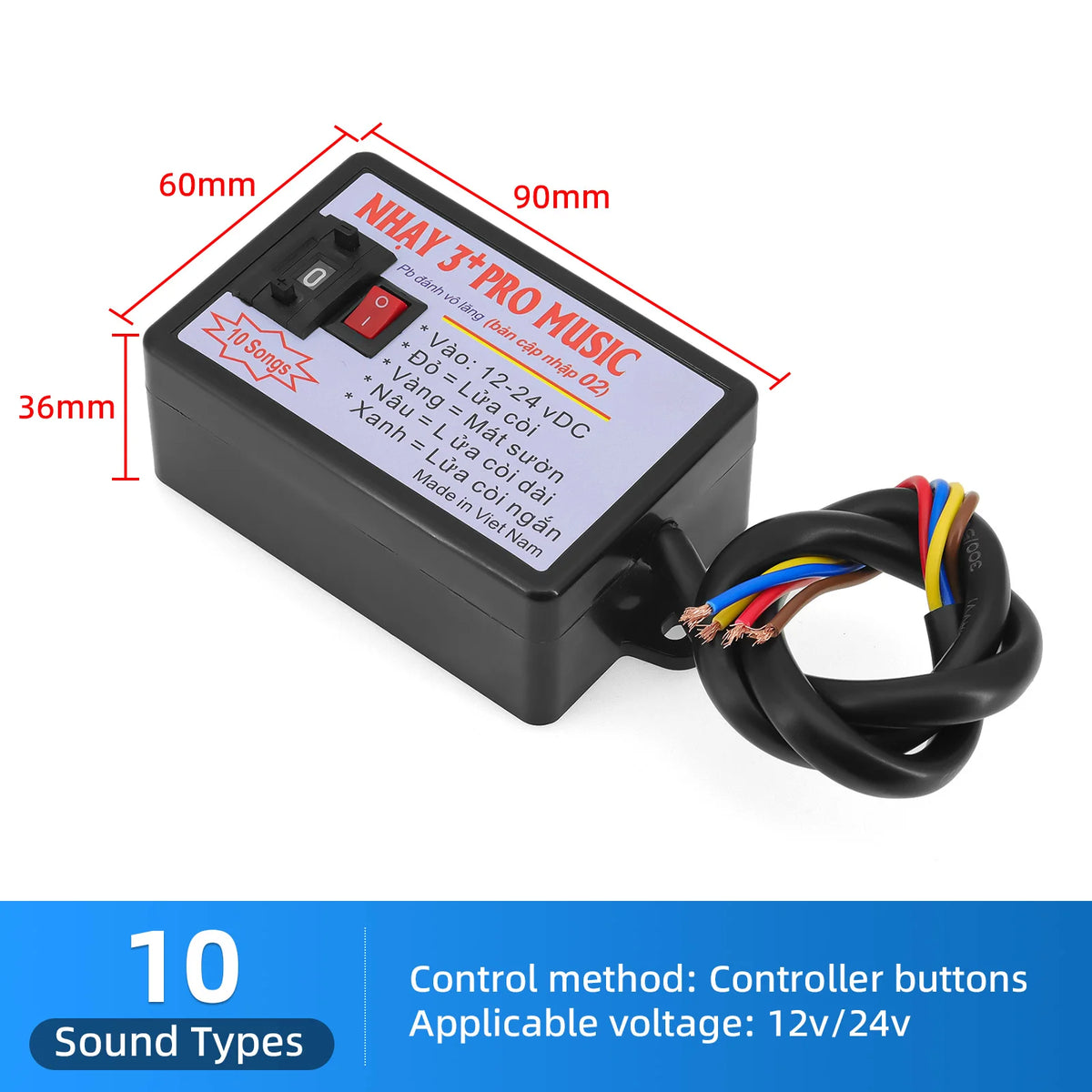 Premium Car Horn Controller - Wireless Sound Effect Switcher