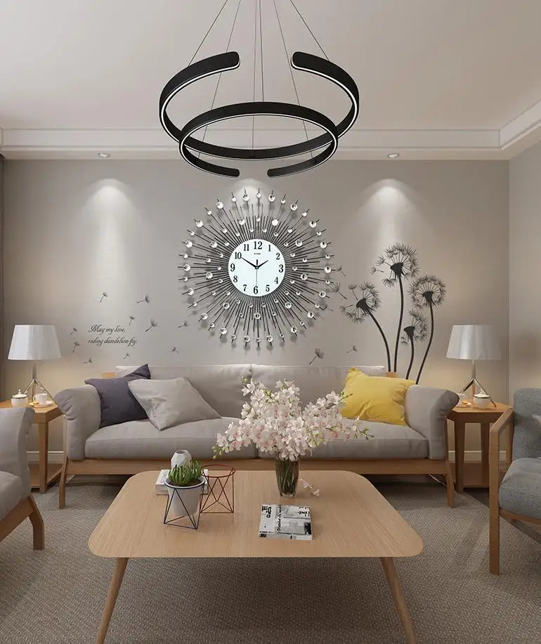 Elegant Luxury Electronic Wall Clock - Silent Quartz Movement