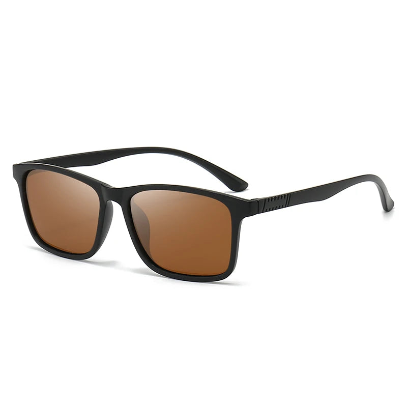 Vintage Polarized Square Sunglasses - UV400 Anti-Glare