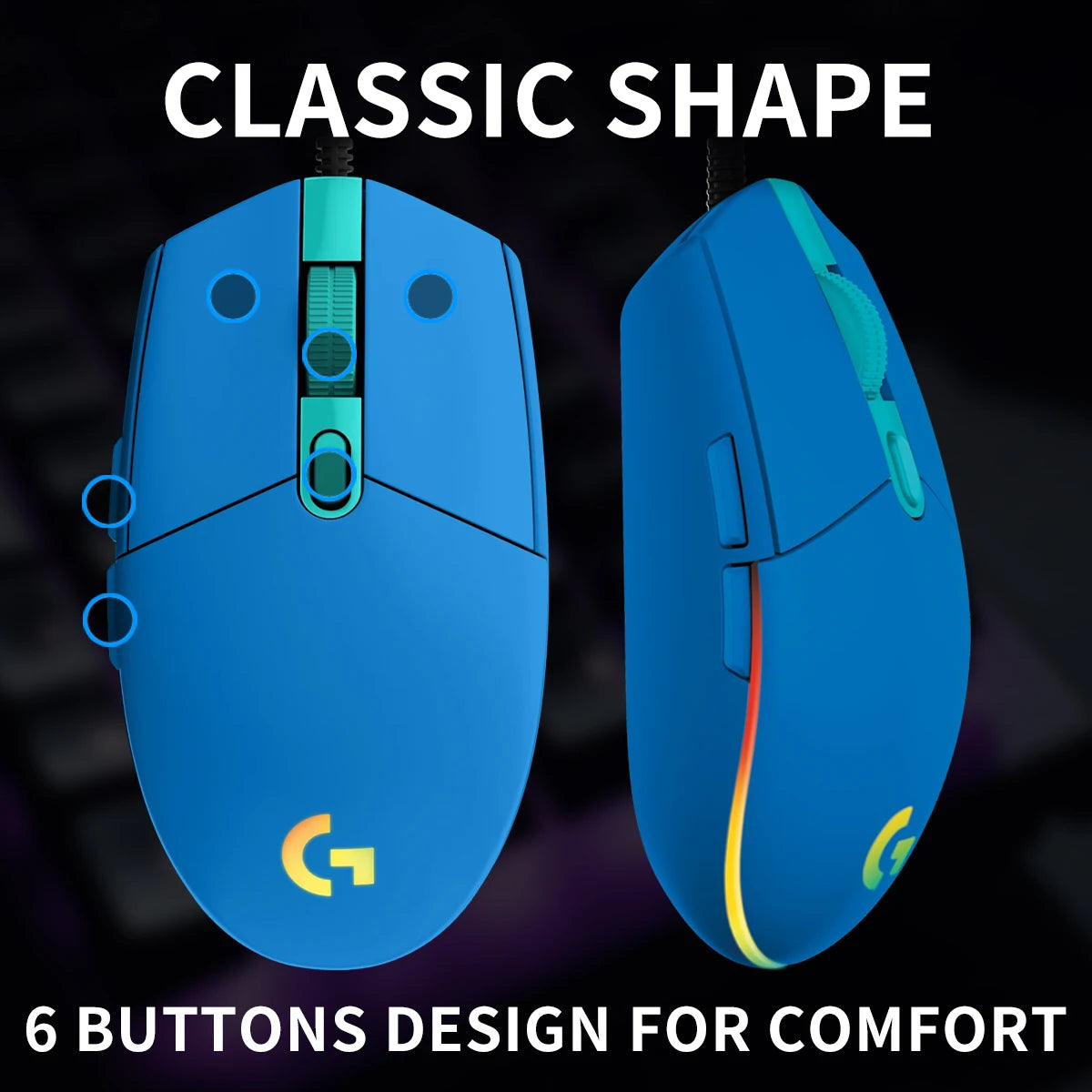 Premium Gaming Mouse with 6 Programmable Buttons & RGB