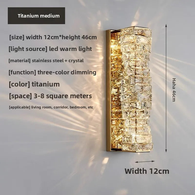 Elegant Luxury Crystal Wall Lamp - Modern Minimalist Design