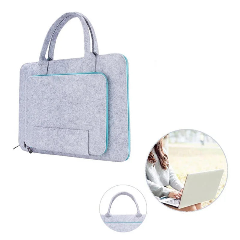 Premium Felt Laptop Sleeve - Protective Case with Handle