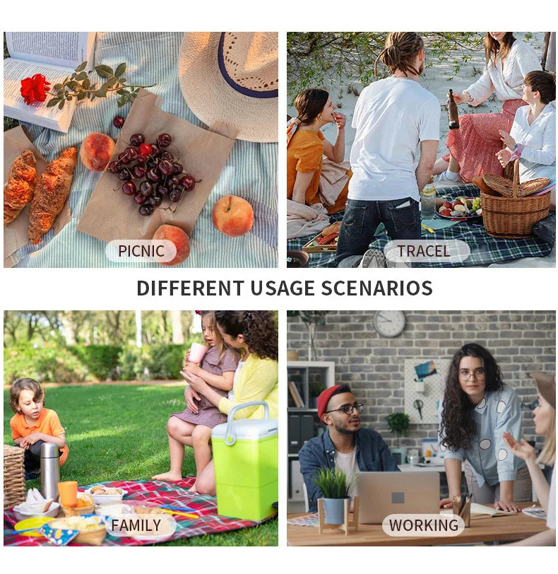 Insulated Lunch Bag - Portable Double-Layer Cooler Tote with Large Capacity and Crossbody Strap for Food Storage, Drinks & Meals - Tulique