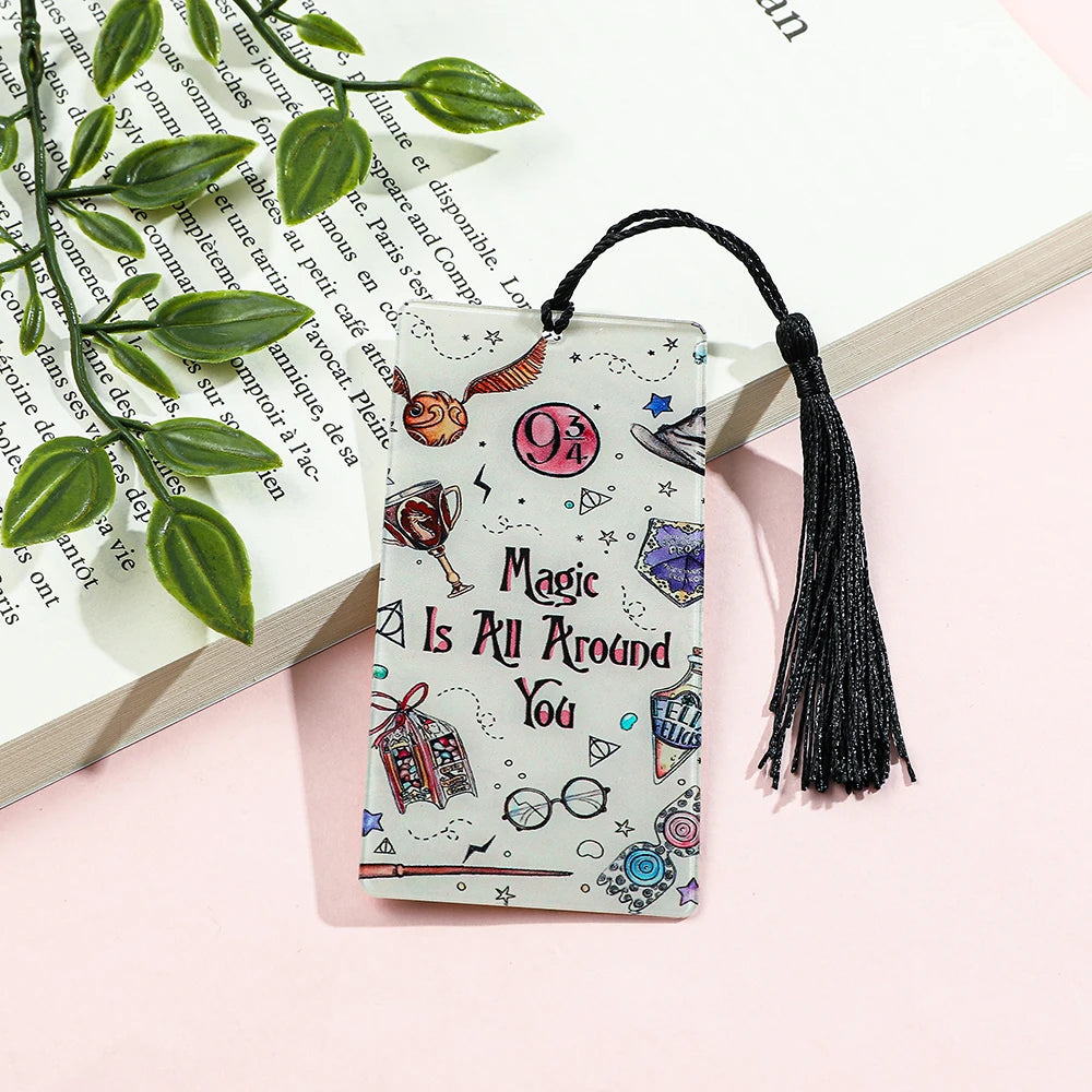 Harry Potter Deathly Hallows Bookmark - Premium Black & White Page Marker
