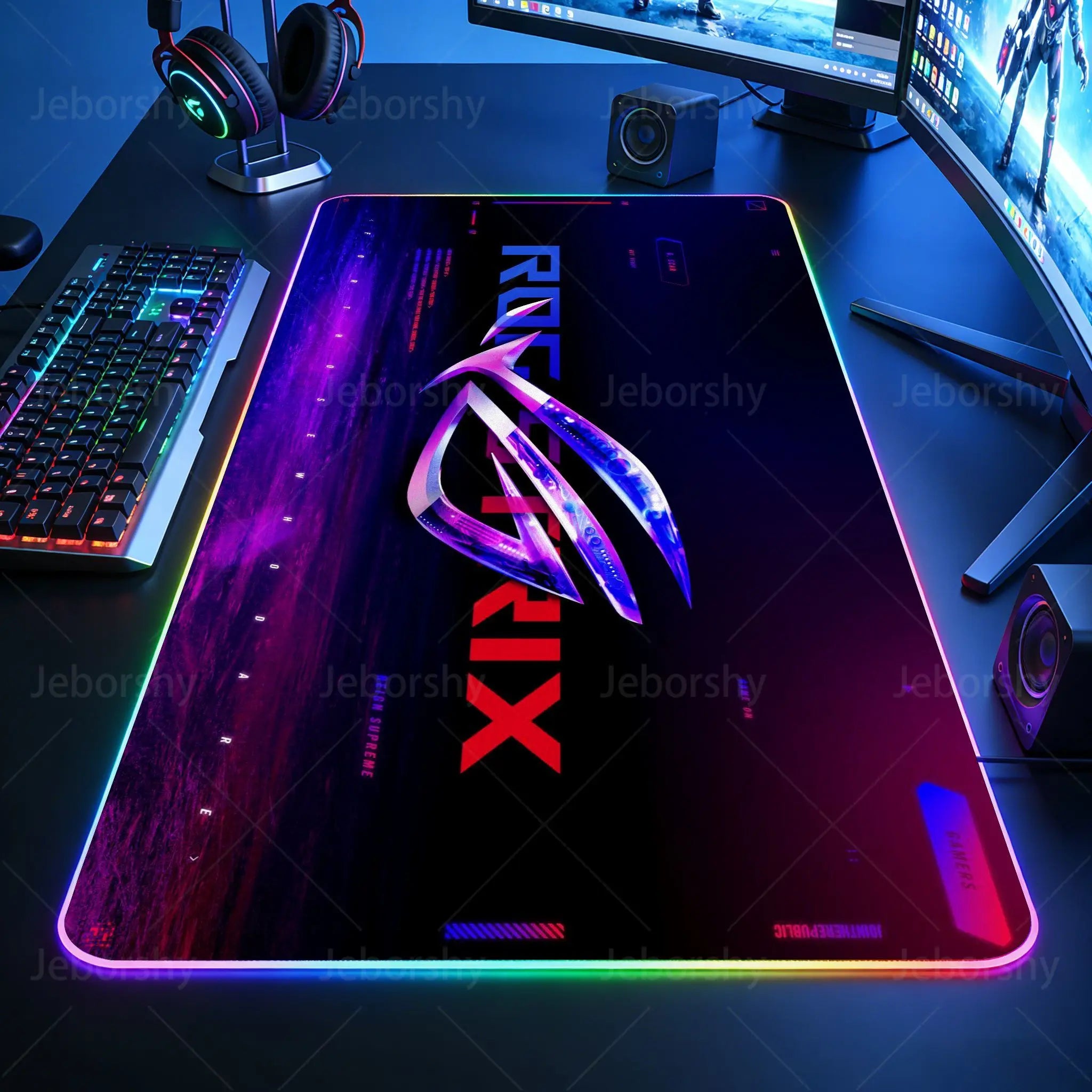 Premium RGB Gaming Mouse Pad – XXL Anime Desk Mat