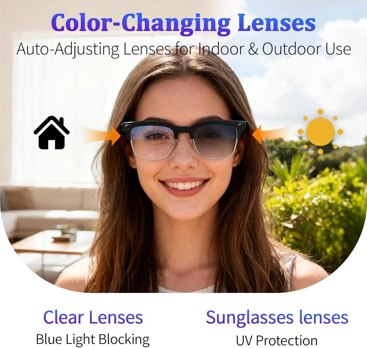 Smart Camera Sunglasses - 800W Pixel AI & Bluetooth