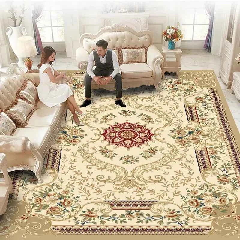 Plush Flannel Luxury Living Room Rug - European Home Decor