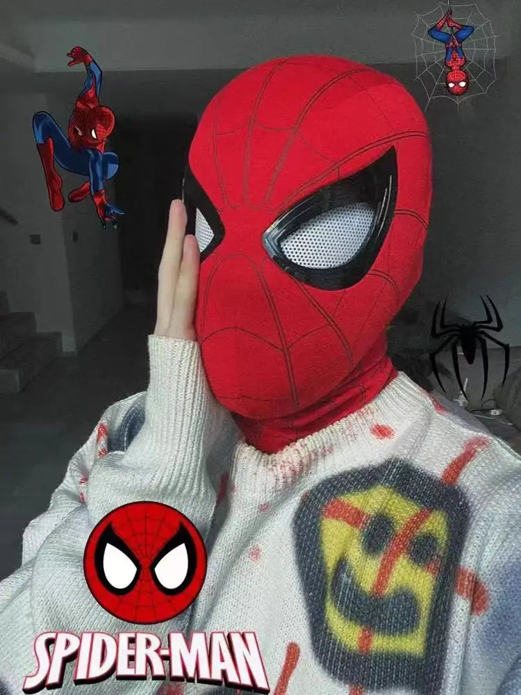 Premium Spider Man Mask - Chin Operable Glowing Headgear Toy