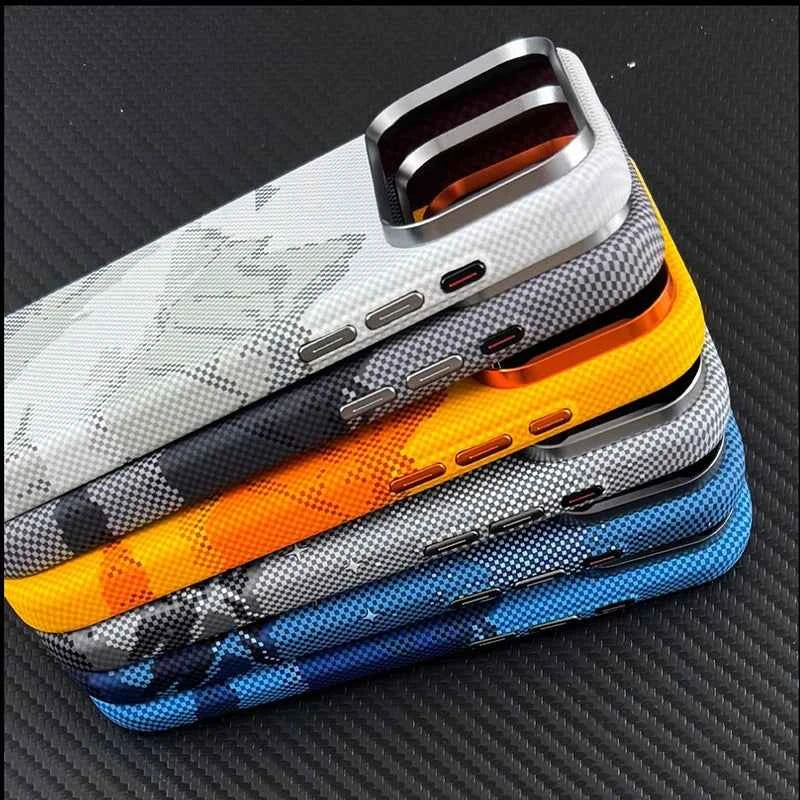 Luxury Carbon Fiber MagSafe Case - Ultra Thin Alloy Protection