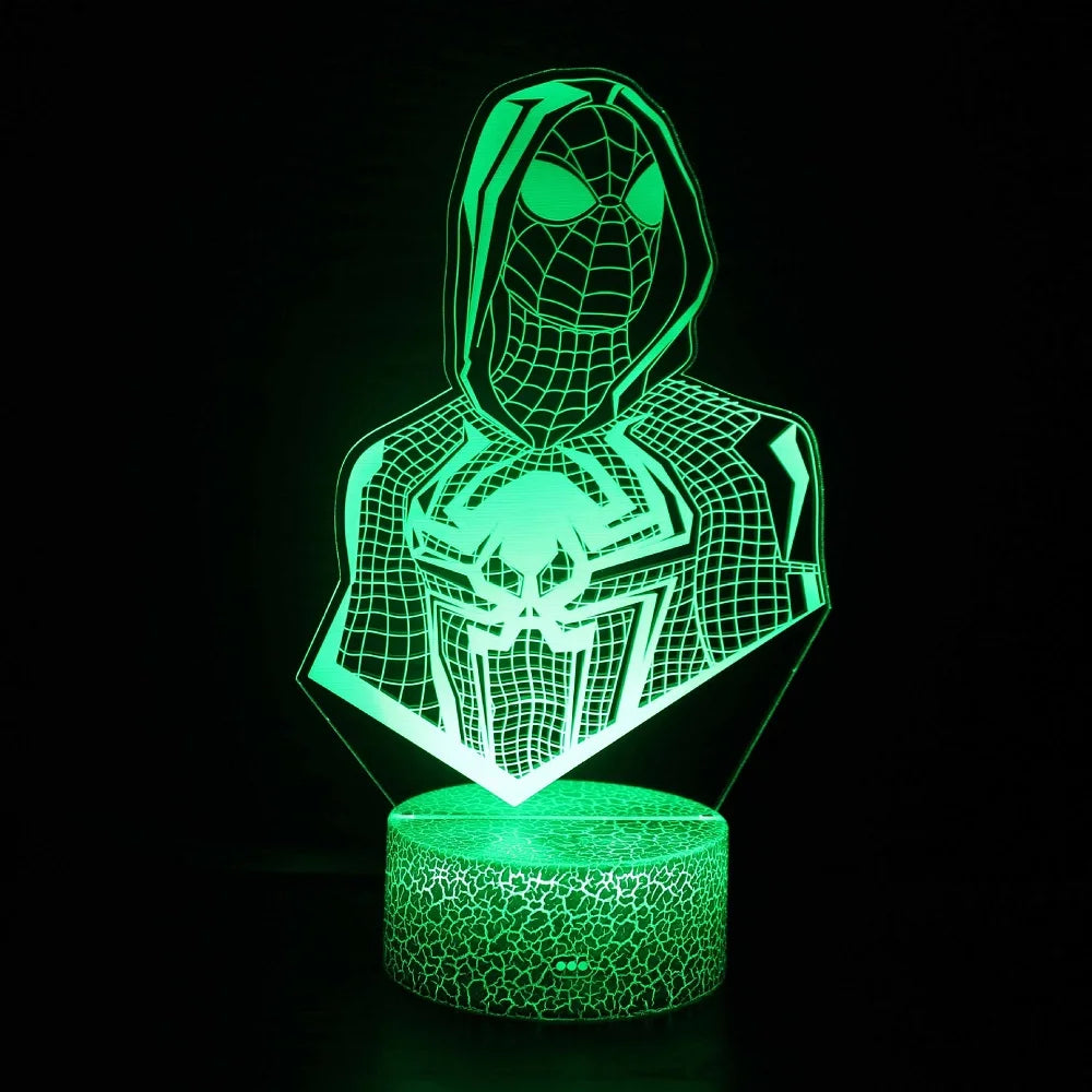 Premium Spider Man 3D Night Light - 16 Colors & Remote Control