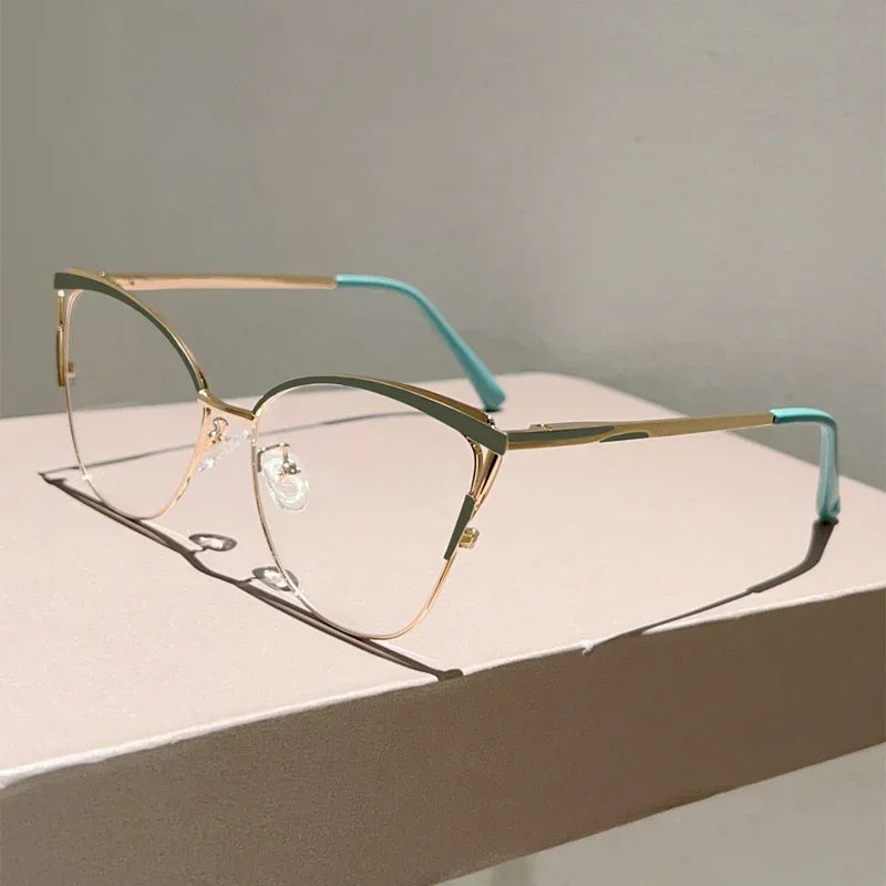 Luxury Oversized Cat Eye Glasses - Vintage Optical Frames