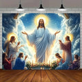 Jesus Mary Tapestry - Multicolor polyester fiber depicting Jesus and Mary