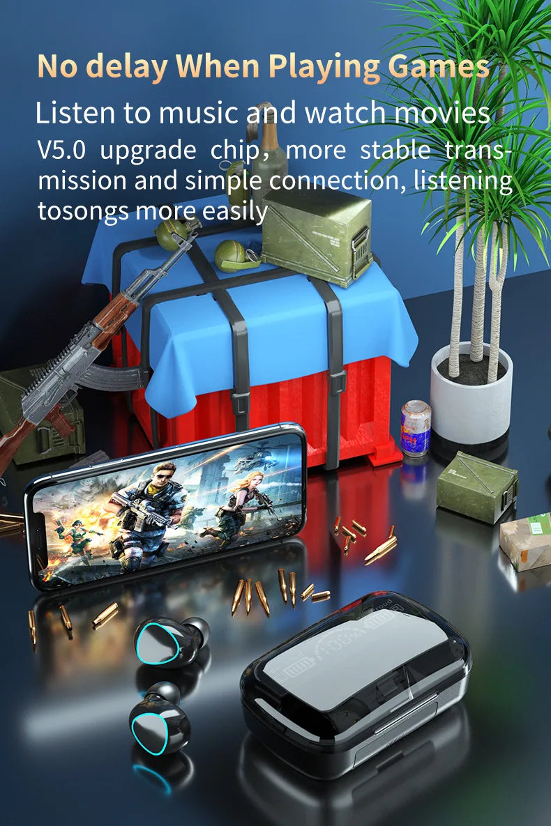 Wireless Earbuds with Power Bank - Premium Sports & Gaming BT Headset
