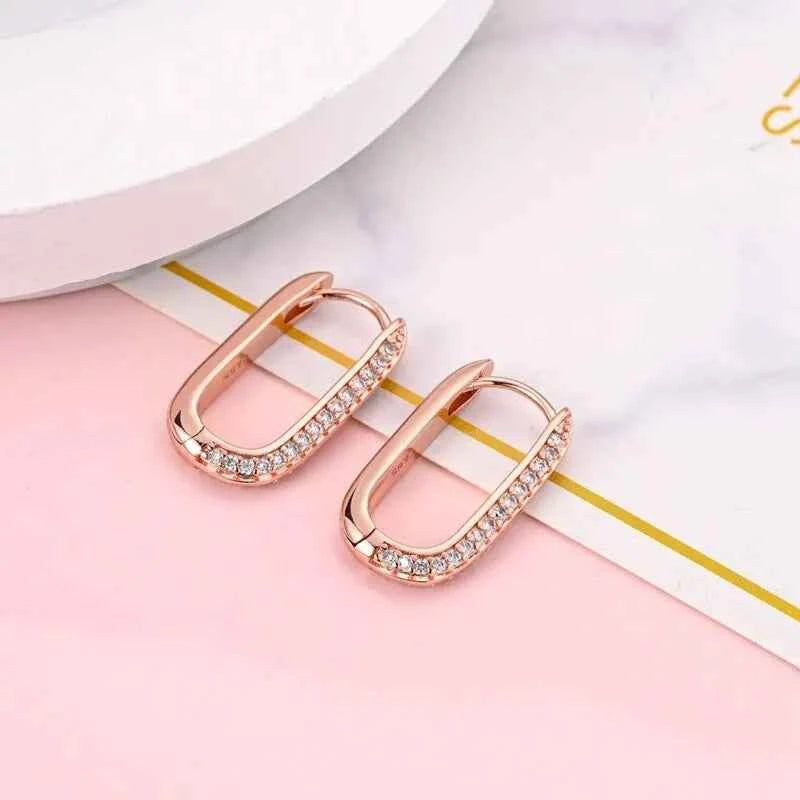 Elegant Sterling Silver Heart Hoop Earrings with Cubic Zirconia