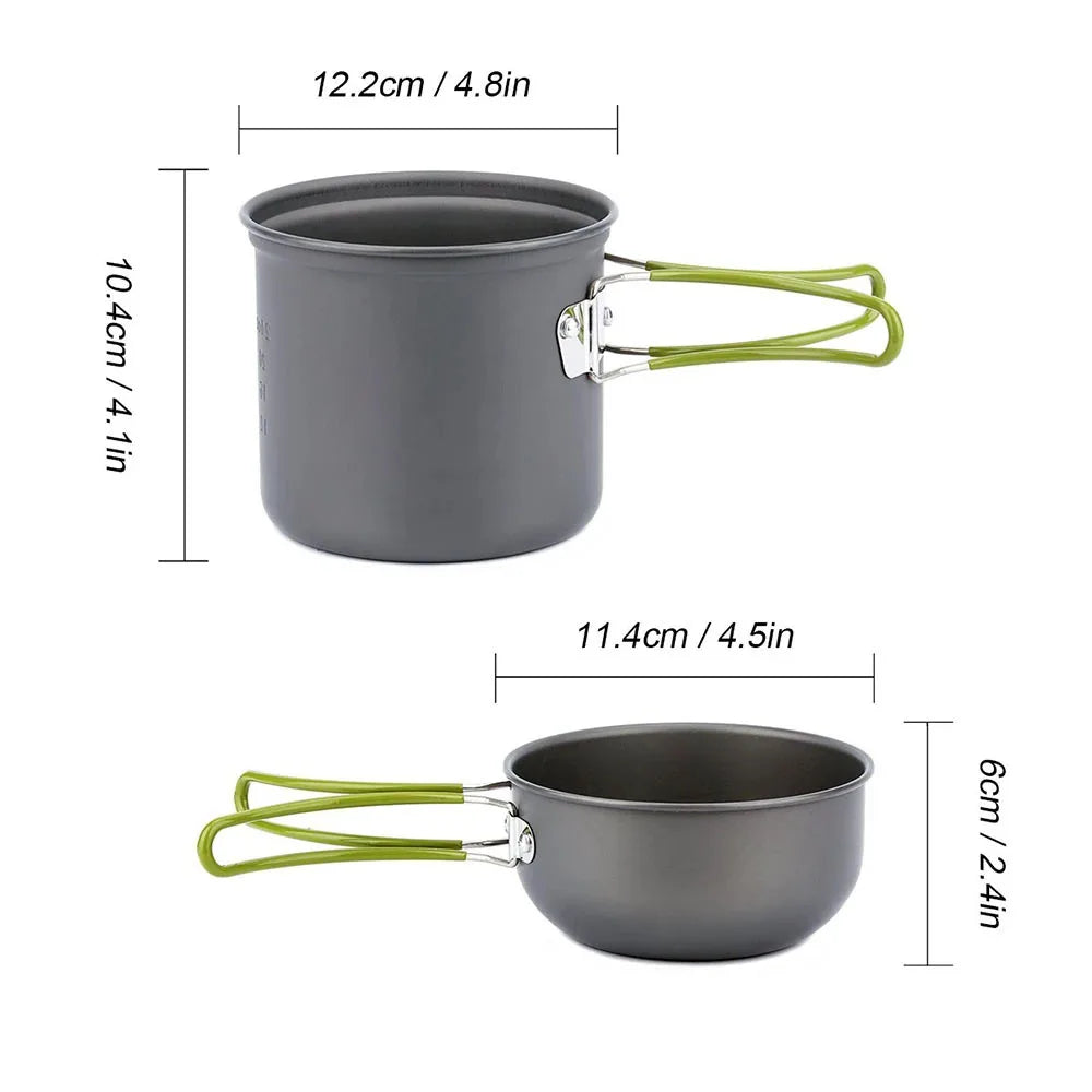 Premium Ultralight Camping Cookware Mess Kit