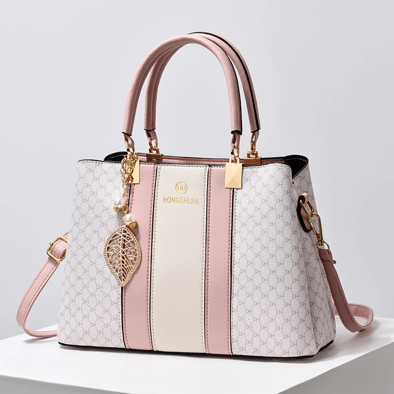 Elegant Leather Tote Bag - Premium Big Capacity