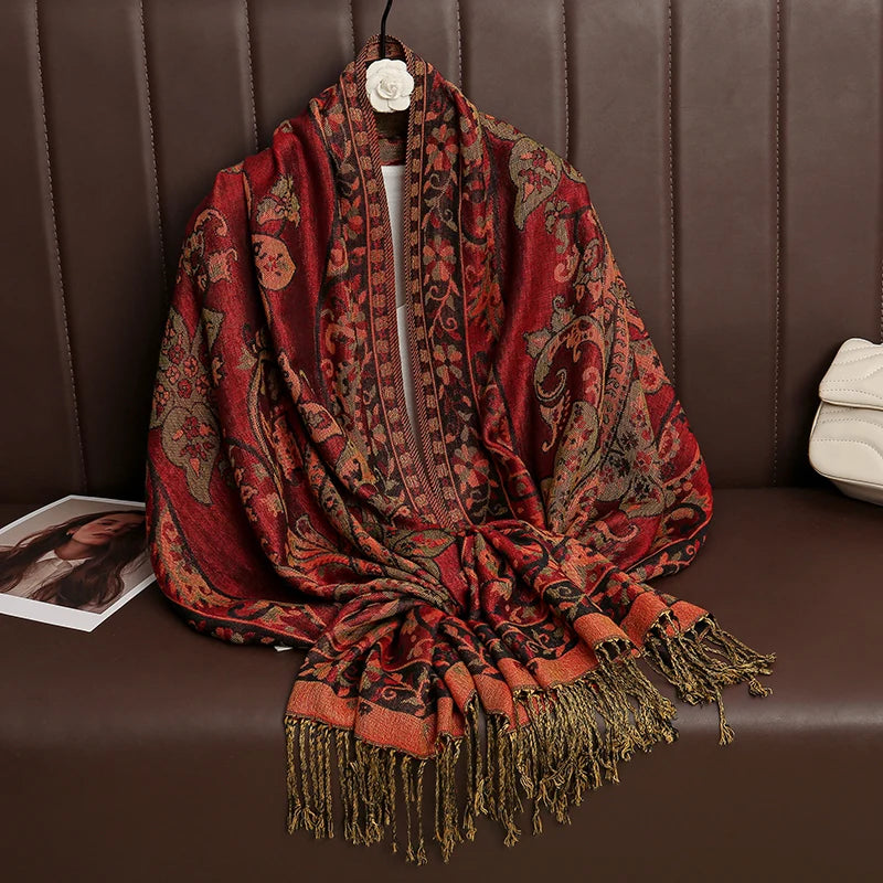 Luxury Cashmere Pashmina Shawl - Elegant Winter Wrap