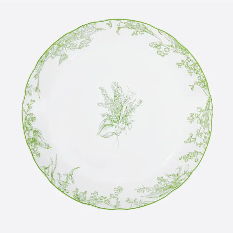 Elegant Ceramic Dinner Plate Set - 24 Piece Floral Design