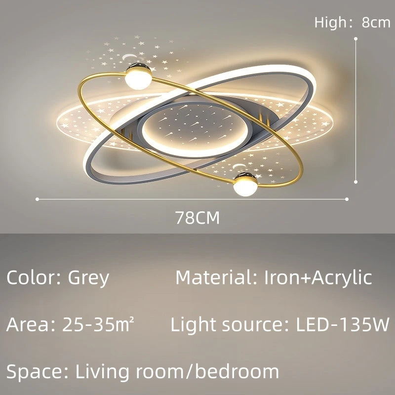 Modern LED Chandelier - Starry Sky Kids Room Pendant Light