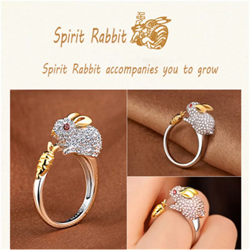 Luxury Crystal Animal Ring - Adjustable Statement Jewelry