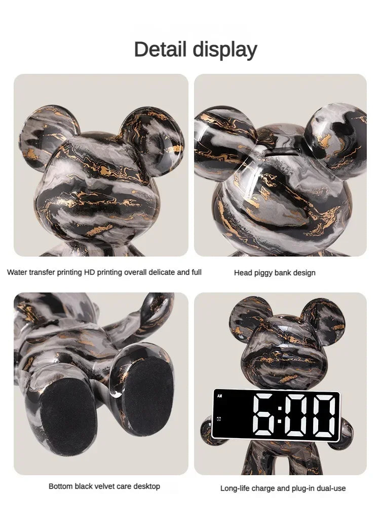 Premium Bear Desktop LED Clock - Luxury Digital Display