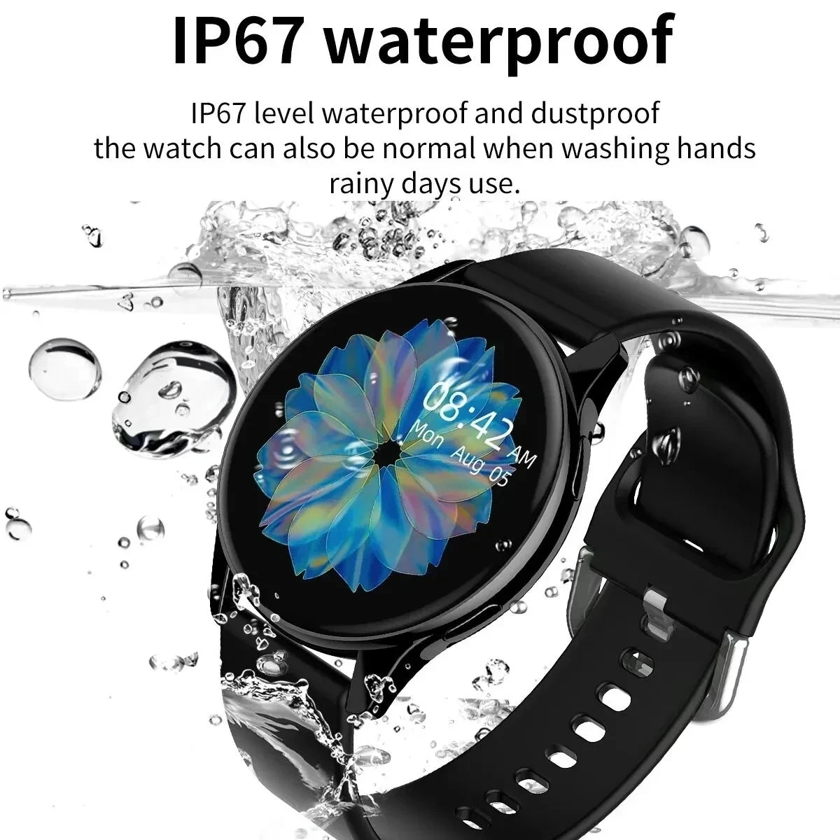 Premium Wireless Charging Smartwatch - Bluetooth Calls & Fitness Tracker