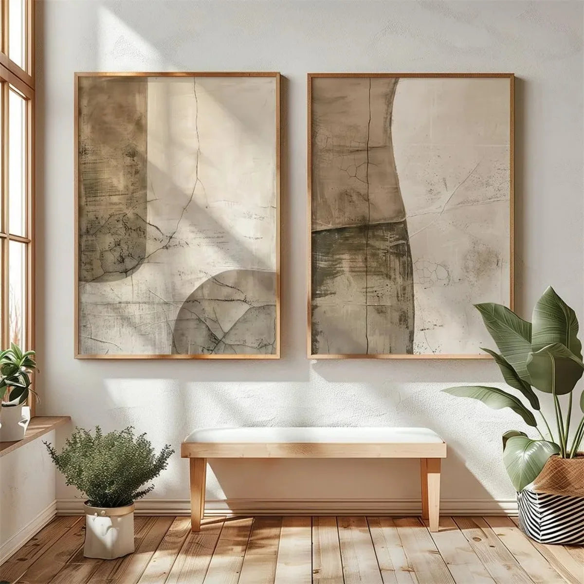 Elegant Wabi Sabi Art Print - Minimalist Japanese Mountain Canvas
