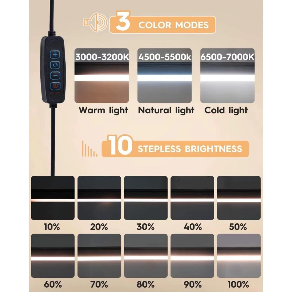 Premium LED Desk Lamp - Adjustable Angle & Eye-Caring