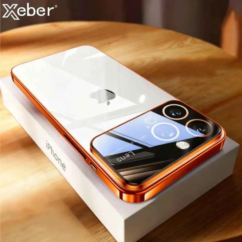 Luxury Plating Clear iPhone Camera Protection Case