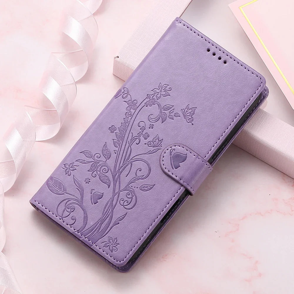 Luxury Leather Flip Case - Wallet & Card Slot Cover