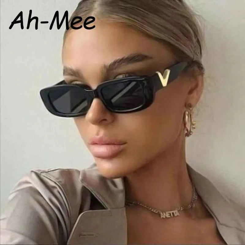 Luxury Vintage Rectangle Sunglasses - Classic Small Frame Eyewear
