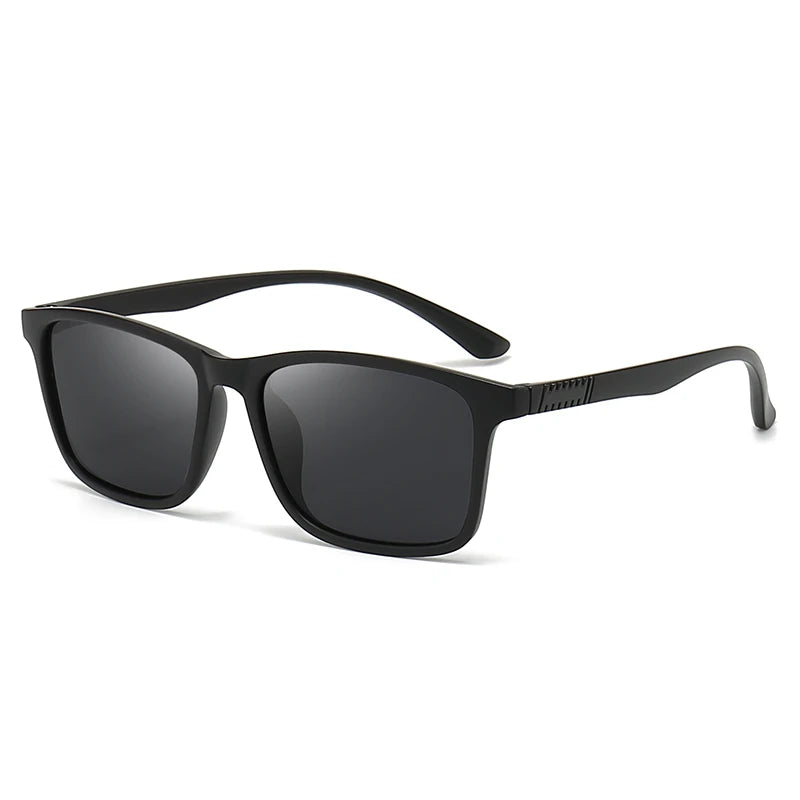 Vintage Polarized Square Sunglasses - UV400 Anti-Glare