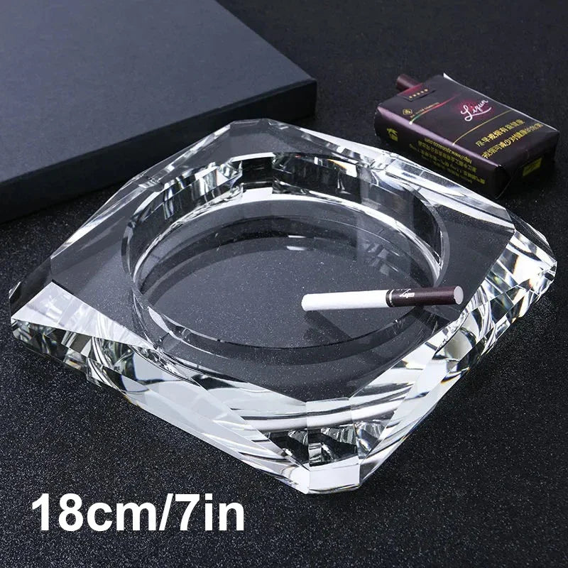 Elegant Crystal Ashtray - Luxury KTV Bar Accessory
