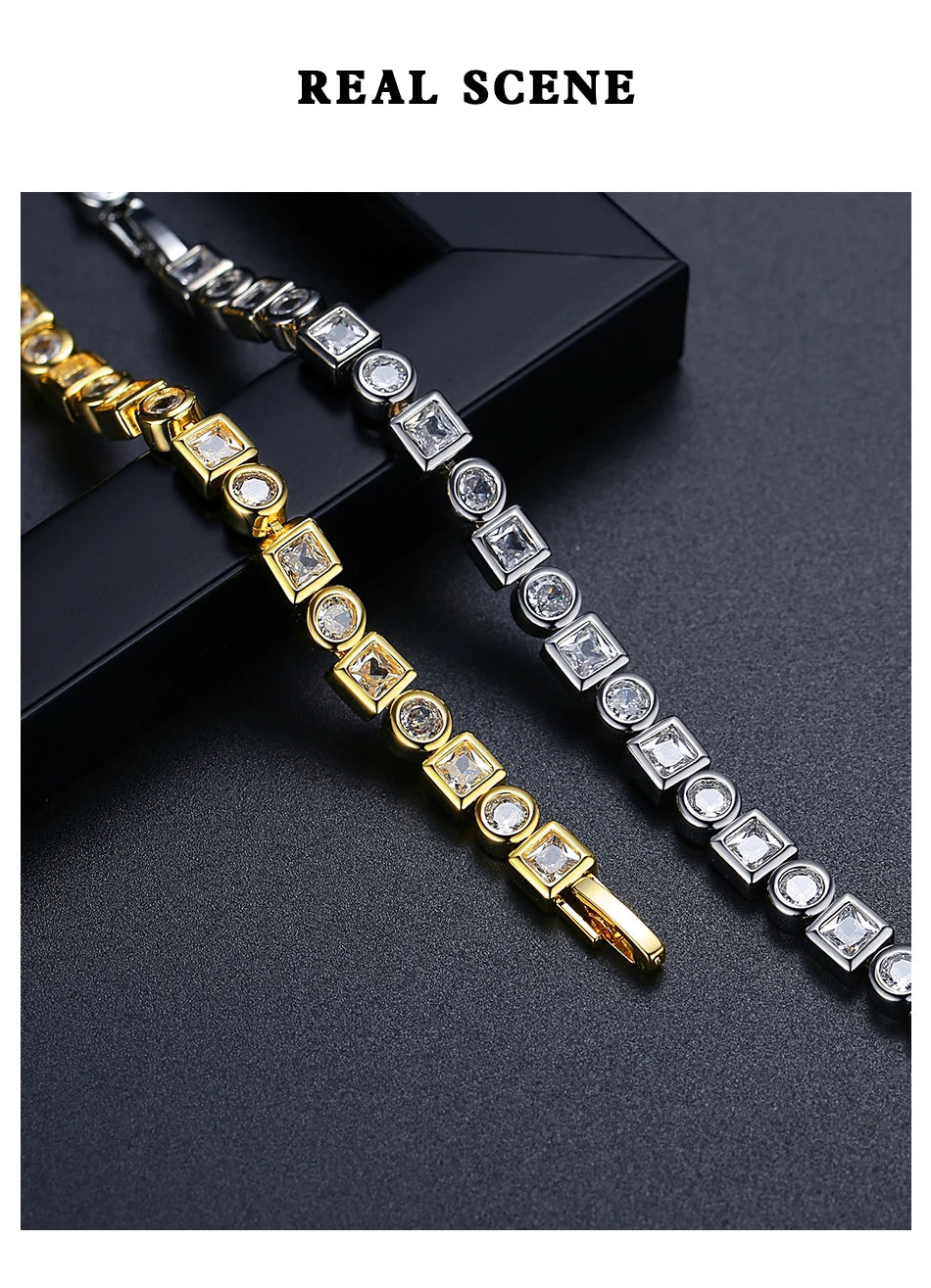 Elegant Luxury Cubic Zirconia Bracelet - Iced Out Crystal Design