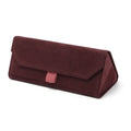 Plush Triangle Folding Glasses Case - Soft & Elegant