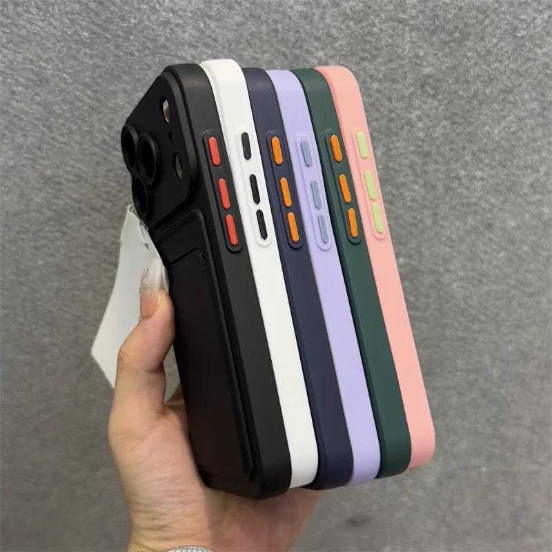 Luxury Soft Silicone Wallet Case with Card Holder