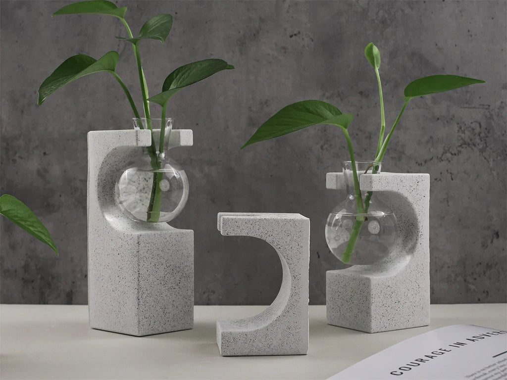 Silicone Vase Mold for DIY Epoxy Resin, Plaster, and Cement Hydroponic Planters - Tulique