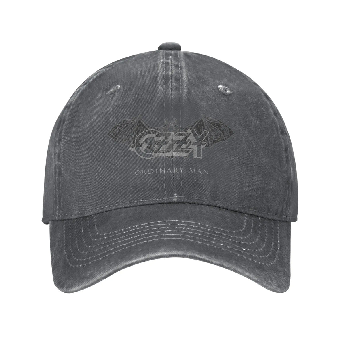Premium Distressed Denim Baseball Cap - Vintage Music Snapback