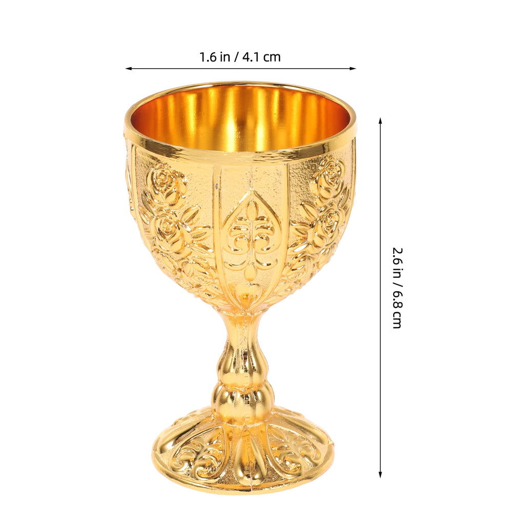 Elegant Gothic Communion Chalice - Gold Plated Brass