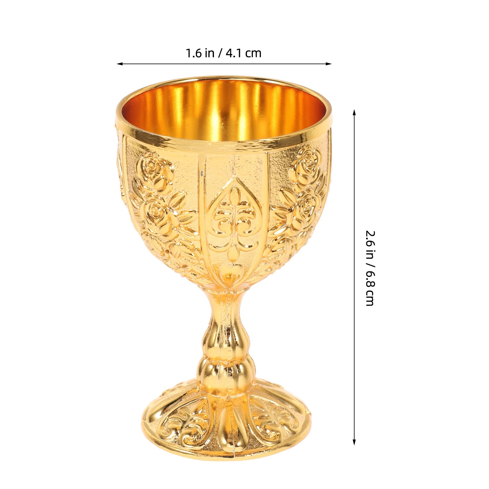 Elegant Gothic Communion Chalice - Gold Plated Brass