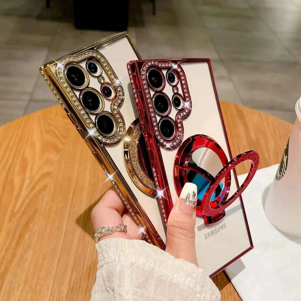 Luxury Magsafe Mirror Case for Samsung Galaxy - Plated Cover